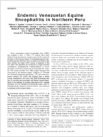 Endemic Venezuelan Equine Encephalitis in Northern Peru