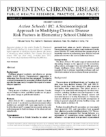 Action Schools BC A Socioecological Approach to Modifying Chronic Disease Risk Factors in Elementary School Children