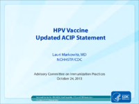 HPV vaccine  updated ACIP statement