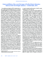 Extent and Effects of Recurrent Shortages of PurifiedProtein Derivative Tuberculin Skin Test Antigen Solutions  United States 2013