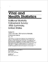 National mortality followback survey 1986 summary United States