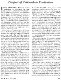 Prospect of tuberculosis eradication