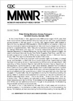 Morbidity and Mortality Weekly Report MMWR June 10 1994  Vol 43  No 22