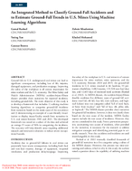 An Integrated Method to Classify GroundFall Accidents and to Estimate GroundFall Trends in US Mines Using Machine Learning Algorithms