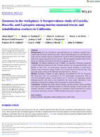 Zoonoses in the Workplace A Seroprevalence Study of Coxiella Brucella and Leptospira Among Marine Mammal Rescue and Rehabilitation Workers in California