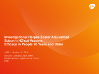 Investigational Herpes Zoster adjuvanted subunit HZsu vaccine  efficacy in people 70 years and older
