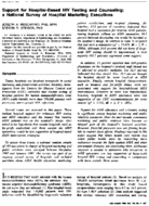 Support for hospitalbased HIV testing and counseling a national survey of hospital marketing executives