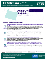 CDCs Investments to Combat Antibiotic Resistance Threats Oregon Fiscal Year 2023