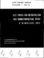 Life tables for metropolitan and nonmetropolitan areas of the United States 195961