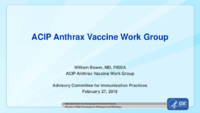 ACIP Anthrax Vaccine Work Group  AV7909