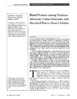 Blood Pressure Among MexicanAmerican CubanAmerican And Mainland Puerto Rican Children