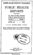Public Health Reports  v 53 no 17  cover