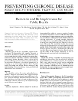 Dementia and Its Implications for Public Health