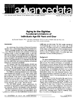 Aging in the Eighties Functional Limitations of Individuals Age 65 Years and Over