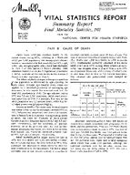 Summary report  Final mortality statistics 1971 Part II Cause of death
