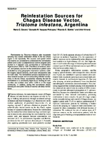 Reinfestation Sources for Chagas Disease Vector Triatoma infestans Argentina