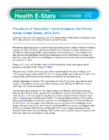 Prevalence of Prescription Opioid Analgesic Use Among Adults United States 20132016