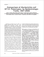 Comparison of Escherichia coli ST131 Pulsotypes by Epidemiologic Traits 19672009