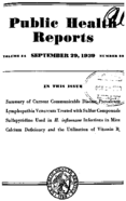 Public Health Reports  v 54 no 39  cover