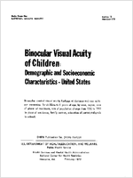 Binocular visual acuity of children demographic and socioeconomic characteristicsUnited States