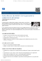 Datos breves de NIOSH personal de atencin mdica domiciliaria  cmo prevenir la violencia en el trabajo
