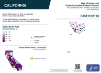 CA Congressional District 26 Stroke and Federally Qualified Health Centers Map 119th Congress