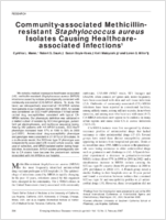 Communityassociated Methicillinresistant Staphylococcus aureus Isolates and HealthcareAssociated Infections1