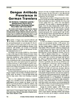 Dengue Antibody Prevalence in German Travelers