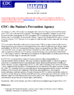 CDC  The Nations Prevention Agency