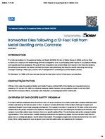 Ironworker Dies Following a 12Foot Fall from Metal Decking onto Concrete FACE 8912