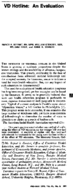 VD hotline an evaluation