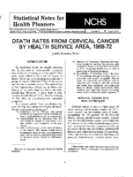Death rates from cervical cancer by health service area 196872