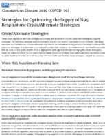 Strategies for Optimizing the Supply of N95 Respirators CrisisAlternate Strategies March 17 2020