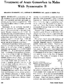 Treatment of acute gonorrhea in males with synnematin B