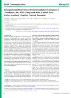 Occupational Heat Stress Recommendation Compliance Attenuates AKI Risk Compared with a WorkRest RatioMatched Positive Control Scenario