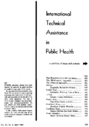 International technical assistance in public health