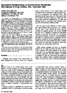 Descriptive Epidemiology Of Unintentional Residential Fire Injuries In King County WA 1984 And 1985
