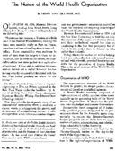 The nature of the World Health Organization
