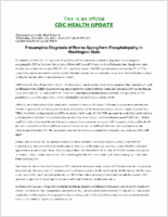 Presumptive Diagnosis of Bovine Spongiform Encephalopathy in Washington State Wednesday December 24 2003 2005 EST 0805 PM EST
