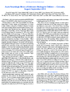 Acute Neurologic Illness of Unknown Etiology in Children  Colorado AugustSeptember 2014
