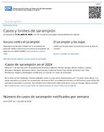 Casos y brotes de sarampin
