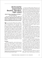 Salmonellaassociated Deaths Sweden 19972003