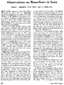 Observations on brucellosis in Iowa