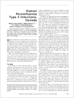 Human Parainfluenza Type 4 Infections Canada