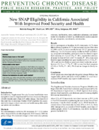 New SNAP Eligibility in California Associated With Improved Food Security and Health