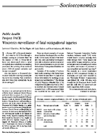 Project FACE Wisconsin Surveillance of Fatal Occupational Injuries