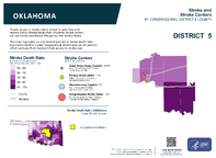 OK Congressional District 05 Stroke and Stroke Centers Map 118th Congress