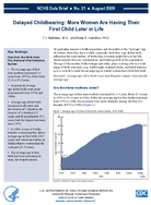Delayed Childbearing More Women Are Having Their First Child Later in Life