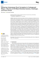 Enhancing Autonomous Truck Navigation in Underground Mines A Review of 3D Object Detection Systems Challenges and Future Trends