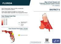 FL Congressional District 06 Heart Disease and Federally Qualified Health Centers Map 119th Congress